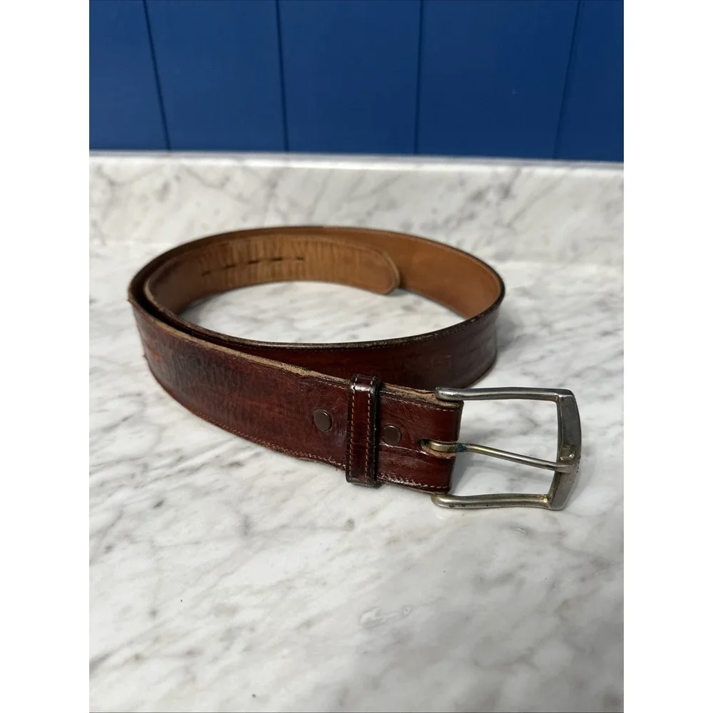 Tony Lama size 38 Genuine eel‎ leather belt